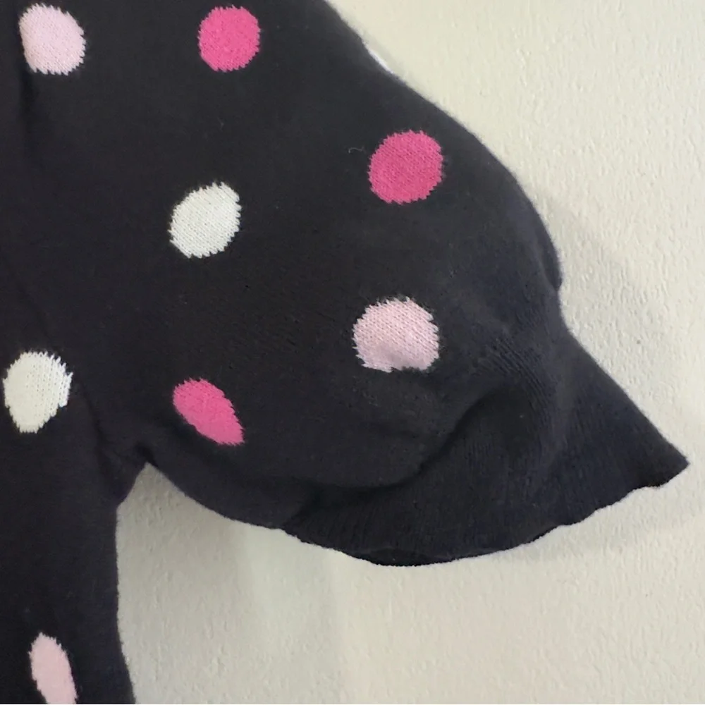 NWT, Gymboree Black Dress with Pink and White Polka Dots, Size 10